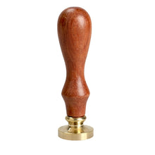 Load image into Gallery viewer, Wax Seal Stamp with Rosewood Handle and Bronze Stamp Head Vertical